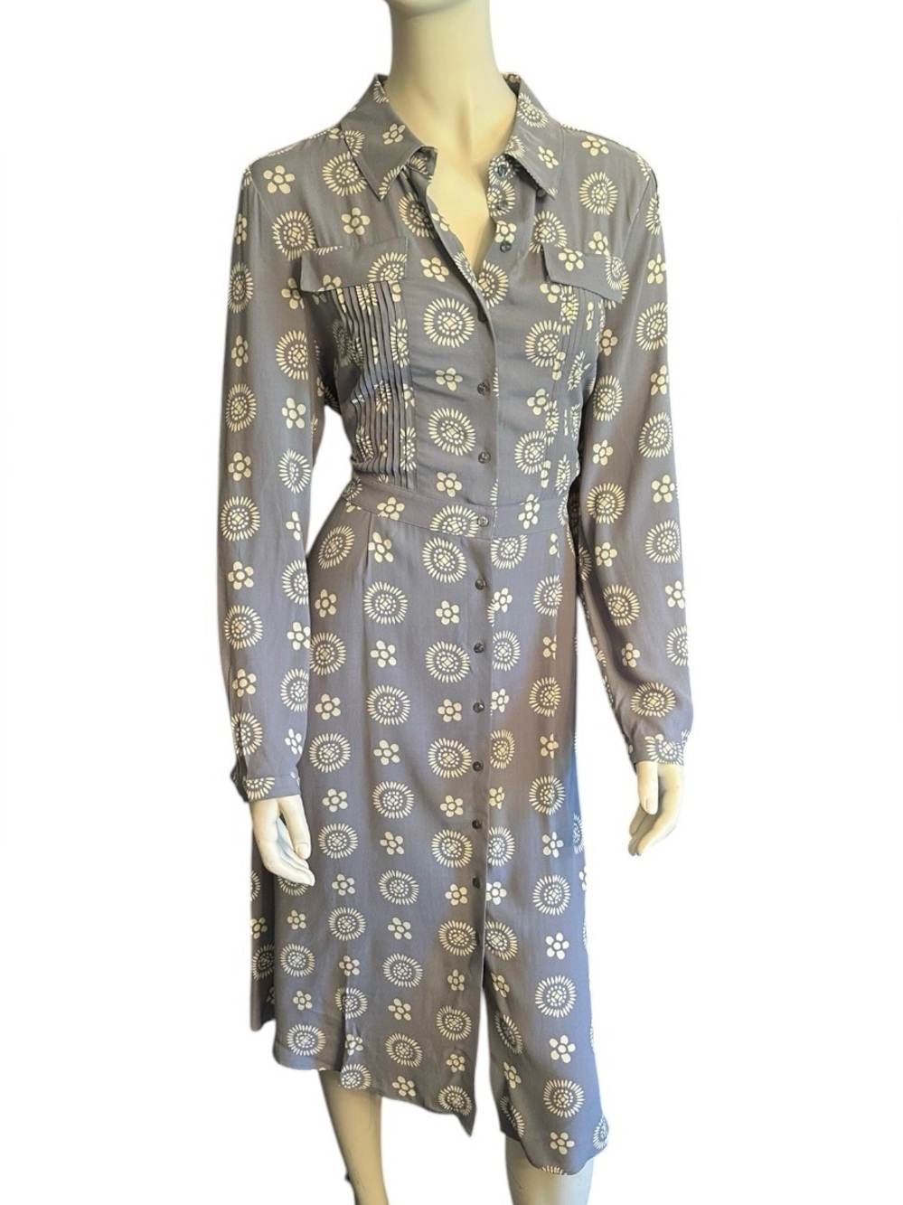Boden Shirt Dress Blue Size 12L  NWT